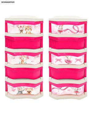 Cajonera de plástico Safari Pink